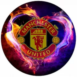_ehető papír Manchester United logó 19,5 cm_