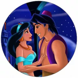 Ételpapír Jázmin és Aladdin 19,5 cm