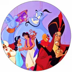 Élelmezési papír Aladdin figurái 19,5 cm