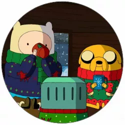 Ehető papír Jake és Finn 19,5 cm