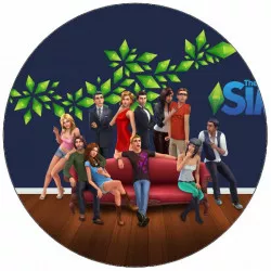 Élelmiszerpapír The Sims figurái 19,5 cm