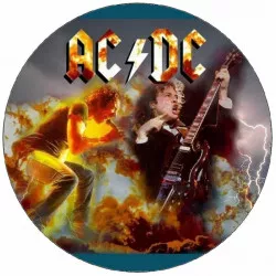 Élelmiszerpapír AC/DC logója együttes 19,5 cm