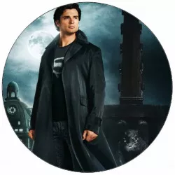 Fogyasztható papír Smallville Clark Kent fekete kabátban, 19,5 cm