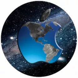 Ételpapír Apple logó űr 19,5 cm