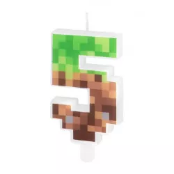 Minecraft gyertya 7 cm, 5-ös számba