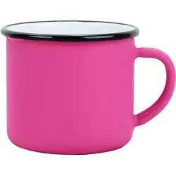 BELIS zománzott bögre 8 cm/0,35l, tubus rózsaszín (fukszia)