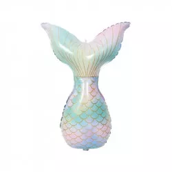 Lufi hölgycápa nyitásos és 82 cm hosszú szirén farkával rendelkező fólia lufi