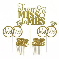 Esküvői tortadíszítés (torta tetejére szúrt dekoráció)