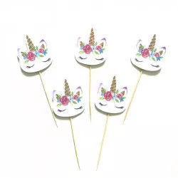 Unikornis muffin szúrókészlet 24 darab