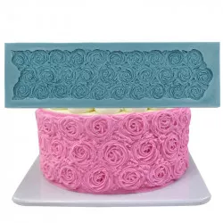 Szilikon forma rózsa felületekhez 32,5x9,5 cm