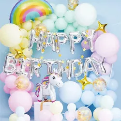 UNICORN lufigurra, 142 darabos girlandba