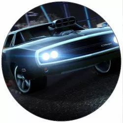 Ehető papír Gyors és harcias Dodge Charger 19,5 cm