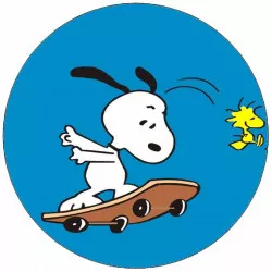Élelmiszerpapír Snoopy deszkán skateboardon 19,5 cm