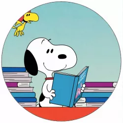 Élelmezési papír Snoopy és könyvek 19,5 cm