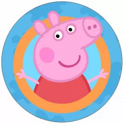 Kajálható papír disznó Pepa a 19,5 cm körben