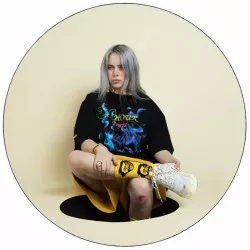 Kajálható papír Billie Eilish szürke hajjal 19,5 cm