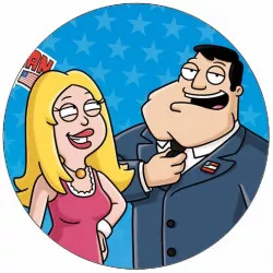 Kajálható papír Amerikai apa Stan és Francine 19,5 cm