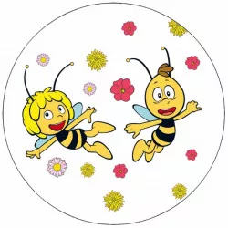 Fogyasztható papír Méhecske Maja és Vilík a virágok között 19,5 cm