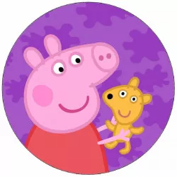 Fogyasztható papír disznó Pepa és a medi is 19,5 cm