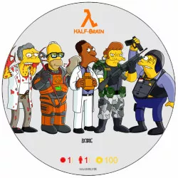 Élhető papír Simpsonék, mint Half-Life-szereplők, 19,5 cm