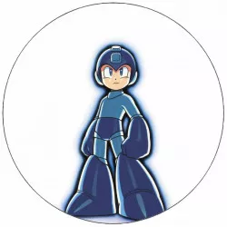 Ehető papír Mega Man fehér háttérrel 19,5 cm