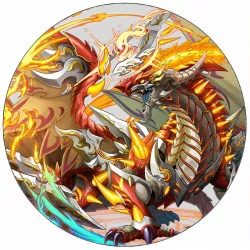 Fogyasztható Bakugan sárkány papír 19,5 cm