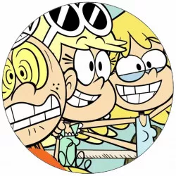 Ehető papír The Loud House Lincoln és a testvérei a fotózásnál 19,5 cm