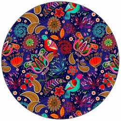 Kajászikert papir, színes, folklór mintával, 19,5 cm