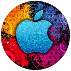 Élelmiszerpapír Apple színes logóval 19,5 cm