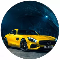 Ehető papír Mercedes-Benz– Coupé sárga 19,5 cm