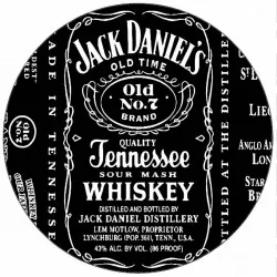 Dražší Jack Daniels etikett papir, 19,5 cm