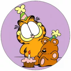 Étterem papír Garfield születésnapi ünneplése 19,5 cm