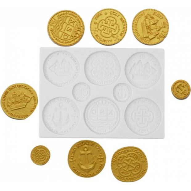 Szilikon forma régi pénz dukát 10x7,5cm