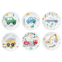 Papírtányér autó 18 cm 6 db