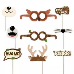 Látványos kellékek erdei állatkához fotózáshoz, 9 db