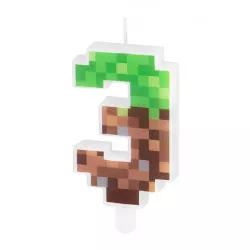 Minecraft gyertya 7 cm, 3-as számúba
