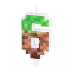 Minecraft gyertya 7 cm, 6-os szám)