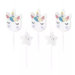 Unikornis gyertyák 5 db