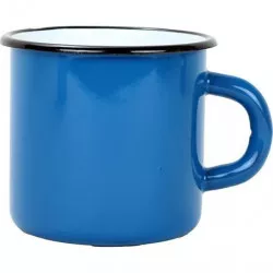 Belis Emajú s smaltovaný hrnek 8 cm/0,35l petrolejová modrá, vyrobeno pro BELIS/SFINX