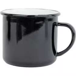 Belis BELIS zománcozott bögre fekete/fehér 8 cm / 0,35 l, 2. osztály