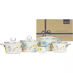 Belis BELIS MEZŐS zománcos edénykészlet MEADOW 5-részes készlet