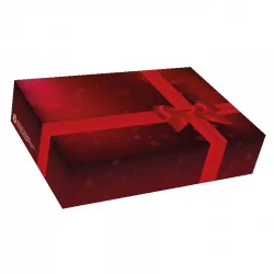 Süteményes doboz piros - ajándék 22x15x5 cm