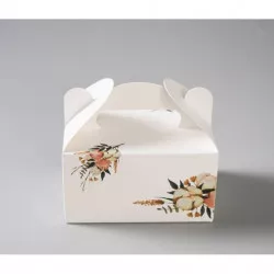 esküvői kiszolgáló dobozka rózsaszín (13 x 9 x 7 cm)