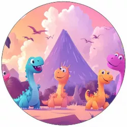 Étkezési papír kis dínó 19,5 cm