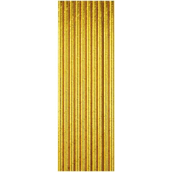 Szívószál arany 10db 20cm