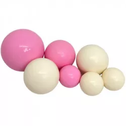 Csokoládé goly 7 db fehér rózsaszín