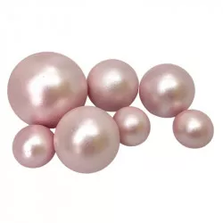 Csokoládé goly 7 db félfényes rózsaszín világos