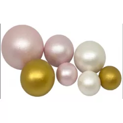 Csokoládé goly 7 db ezüstös arany rózsaszínű