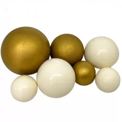 Csokoládé goly 7 db fehér arany