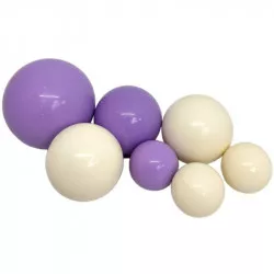 Csokoládé goly 7 db fehér-lila színűek